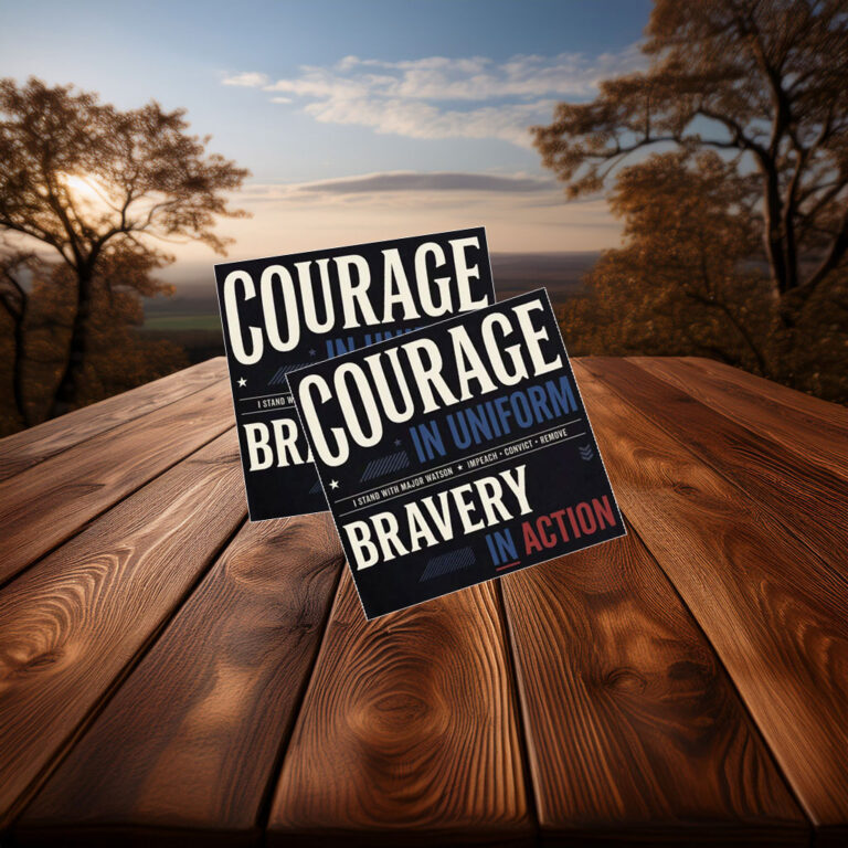Courage And Bravery With Major Watson Sticker