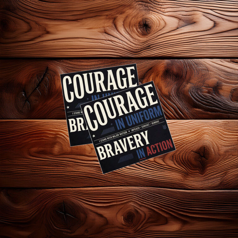 Courage And Bravery With Major Watson Sticker