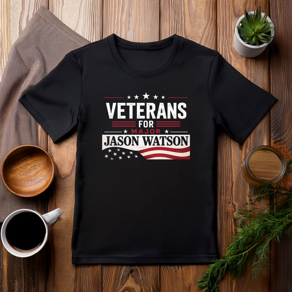 I Stand With Major Jason Watson Black Tee