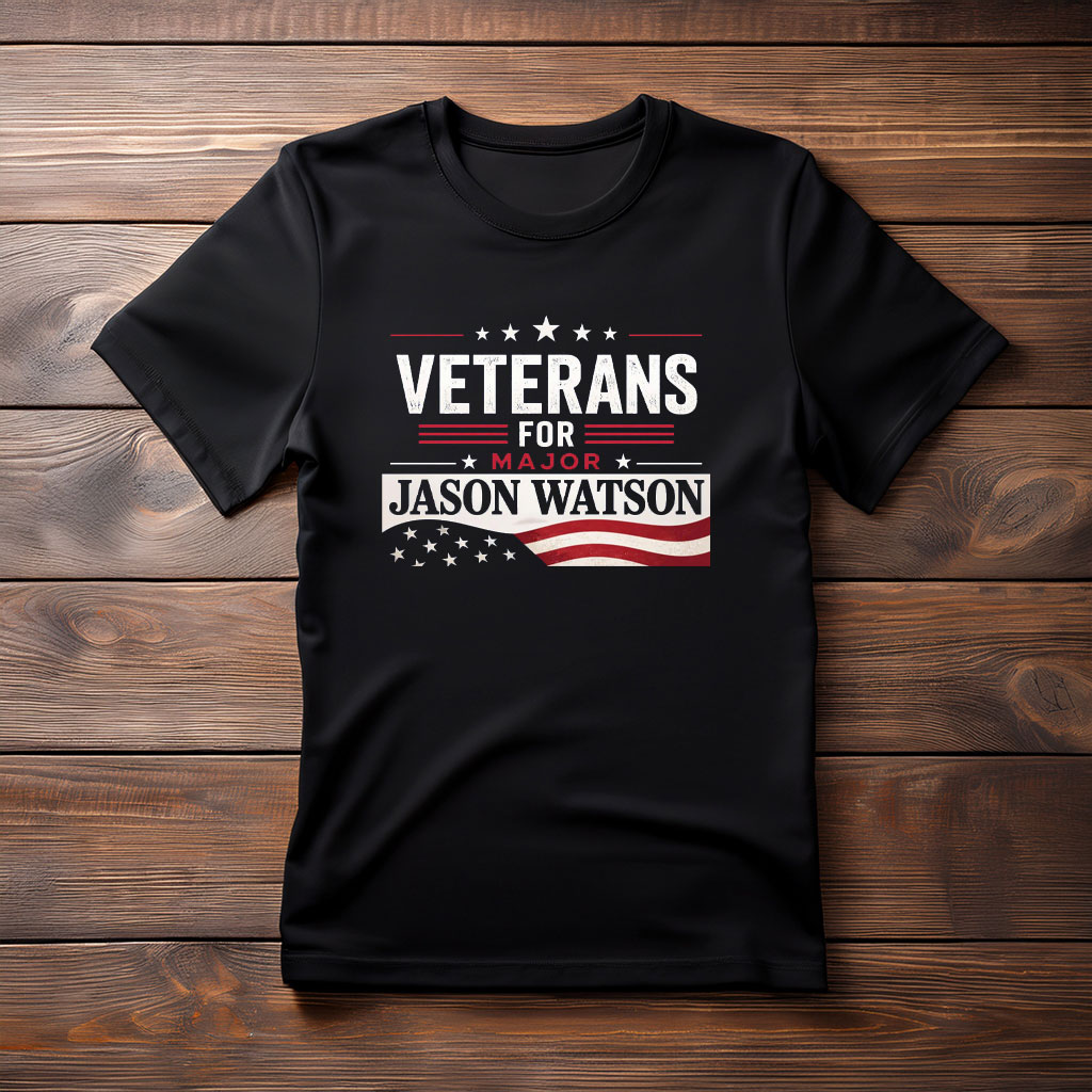 I Stand With Major Jason Watson Black Tee
