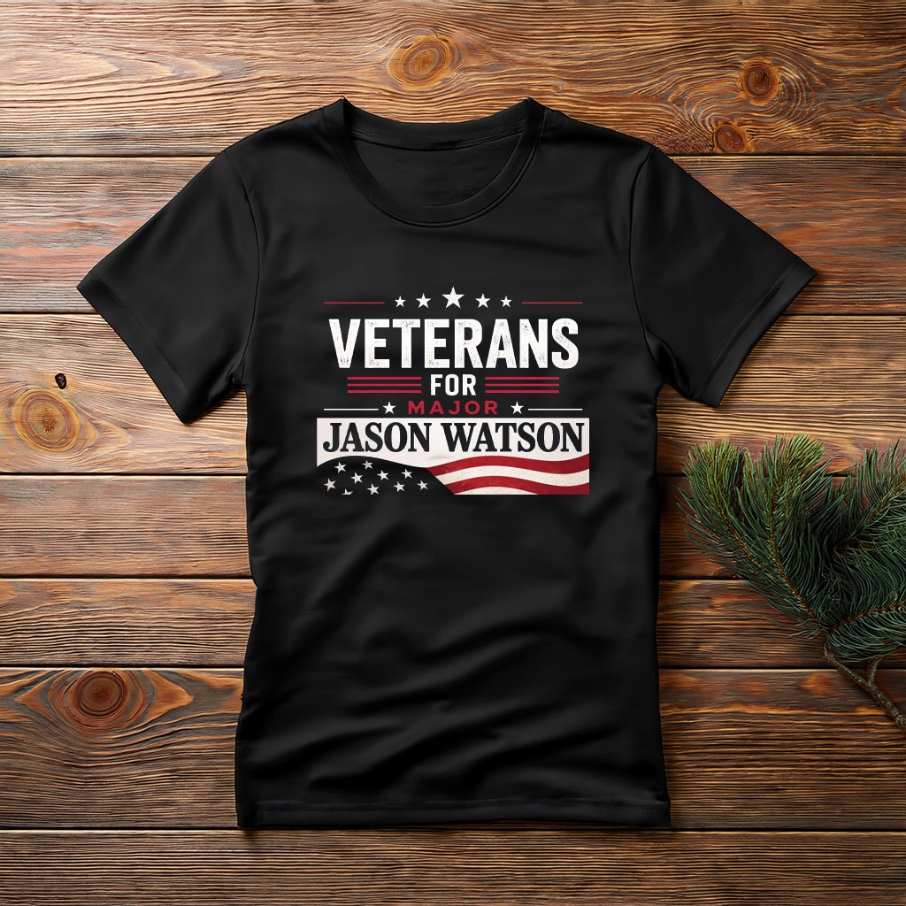 I Stand With Major Jason Watson Black Tee