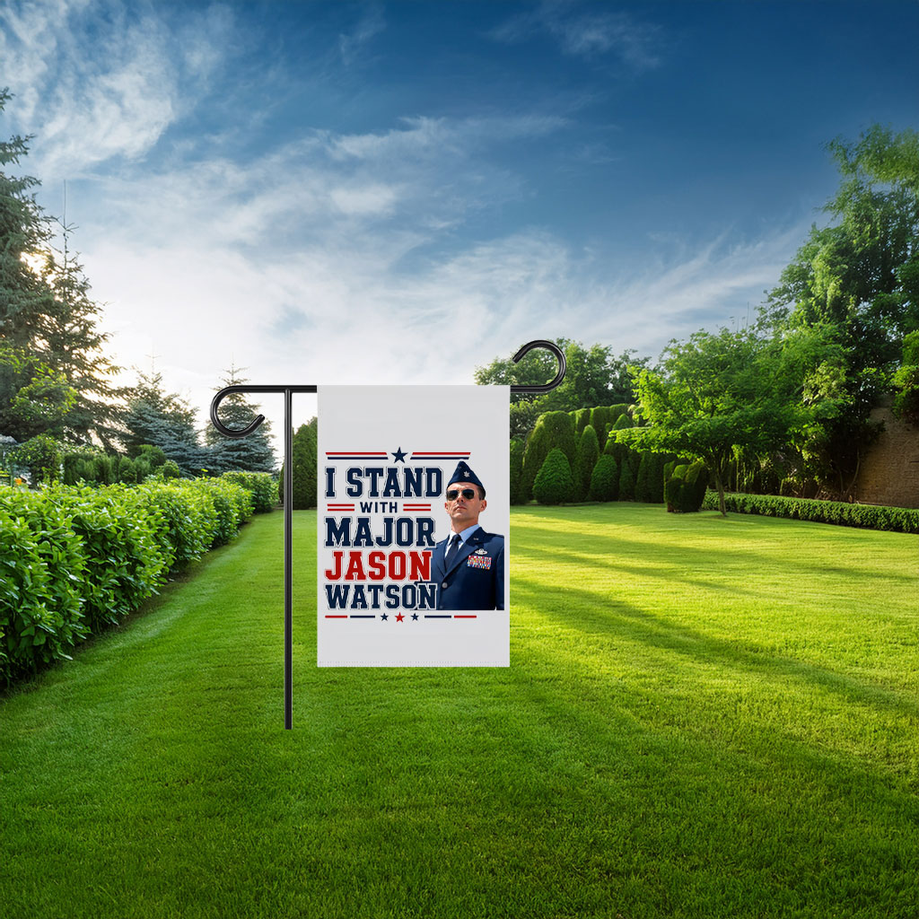 I Stand With Major Jason Watson Patriotic Support Flag