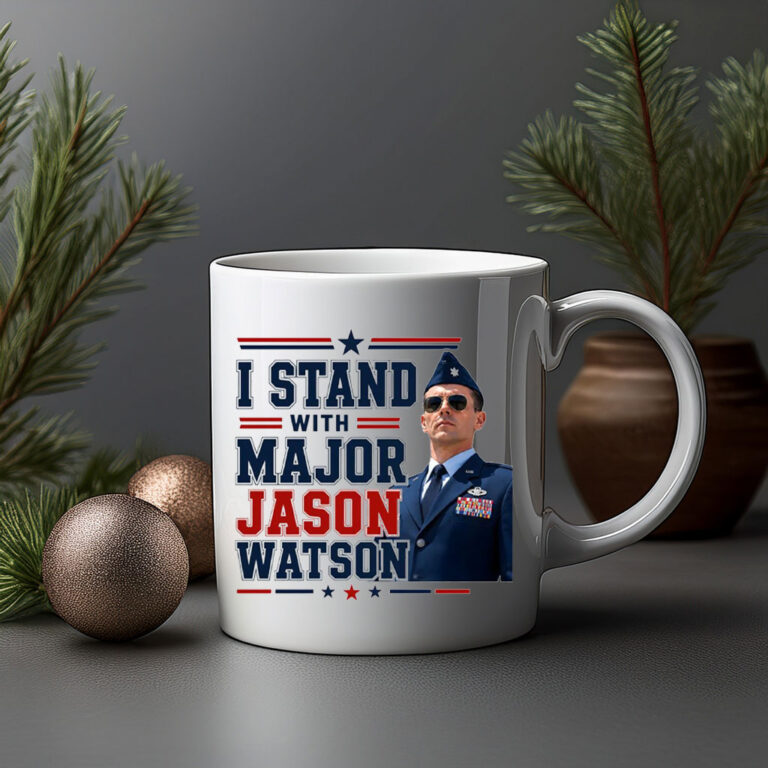 I Stand With Major Jason Watson Patriotic Support Mug