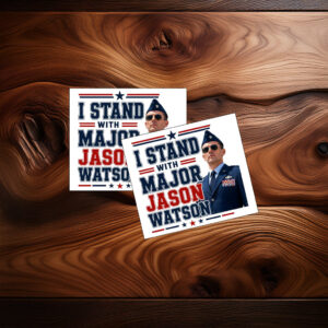 I Stand With Major Jason Watson Patriotic Support Sticker