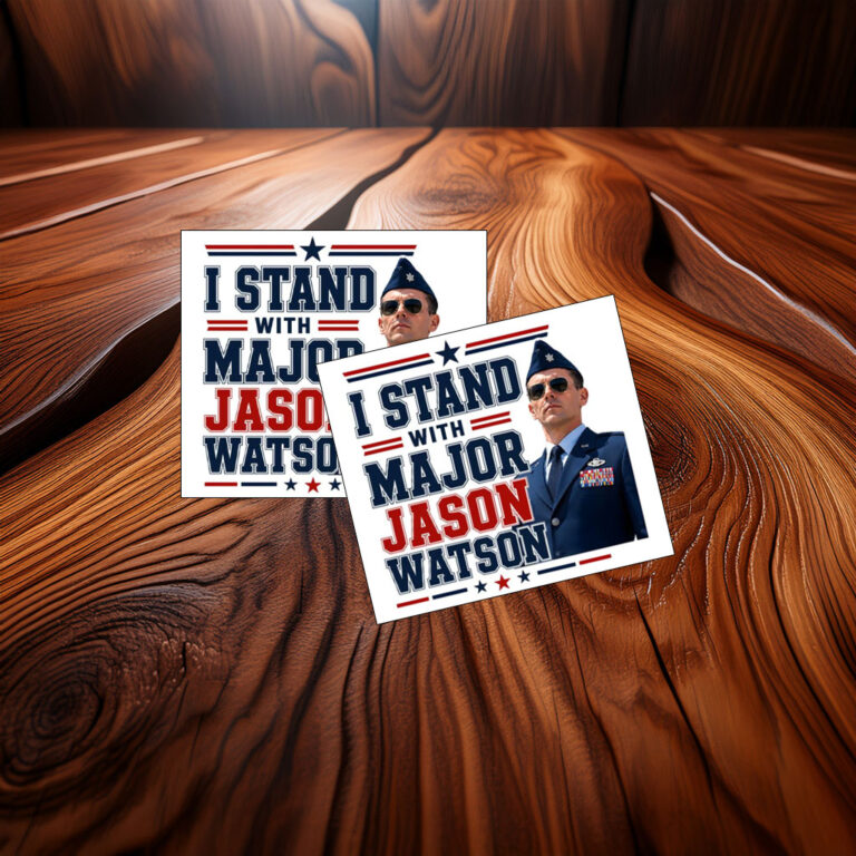 I Stand With Major Jason Watson Patriotic Support Sticker