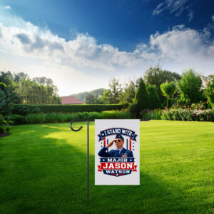 I Stand With Major Jason Watson Patriotic Veteran Flag