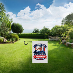 I Stand With Major Jason Watson Patriotic Veteran Flag