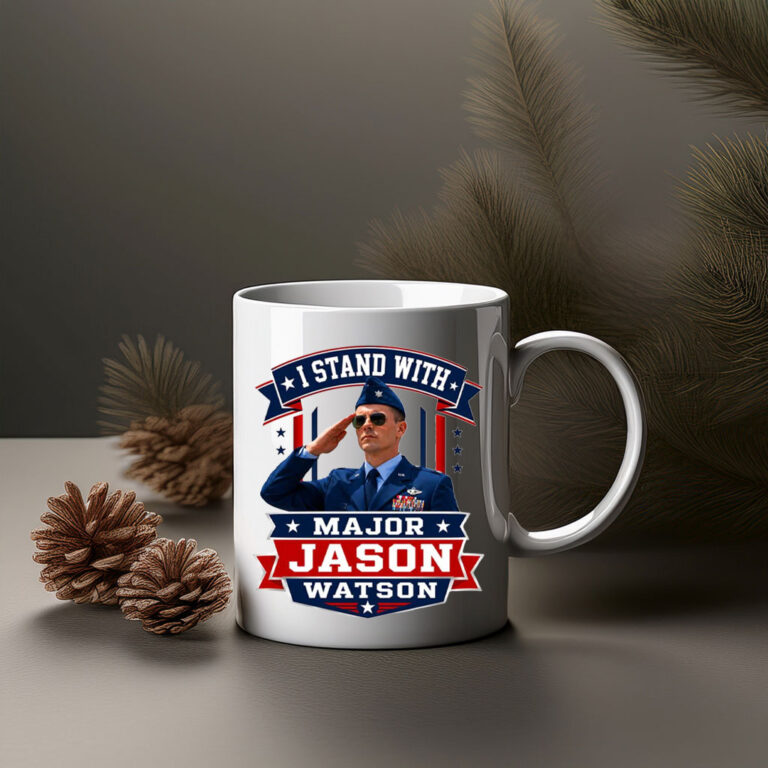 I Stand With Major Jason Watson Patriotic Veteran Mug