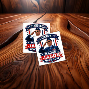 I Stand With Major Jason Watson Patriotic Veteran Sticker