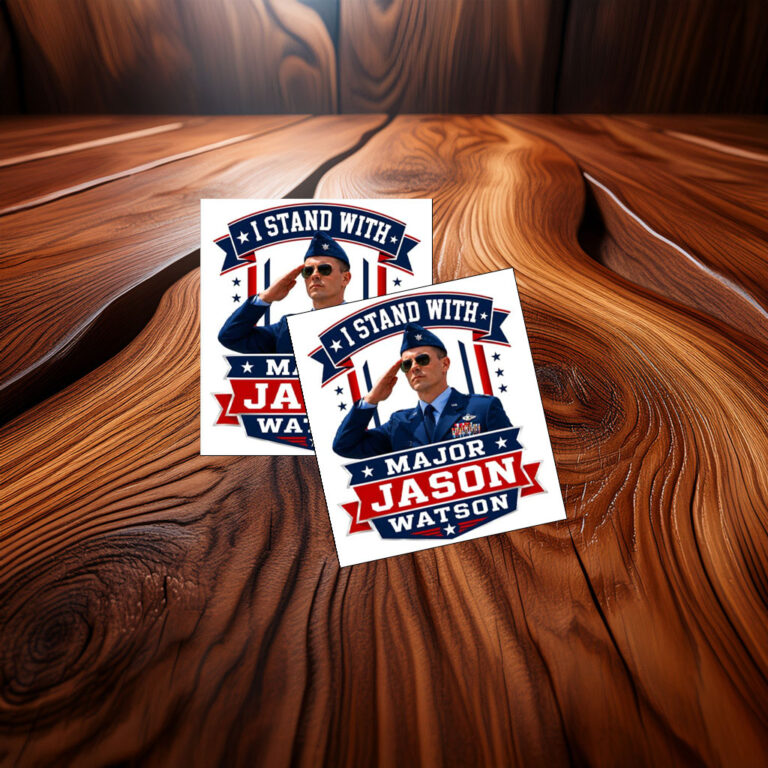 I Stand With Major Jason Watson Patriotic Veteran Sticker