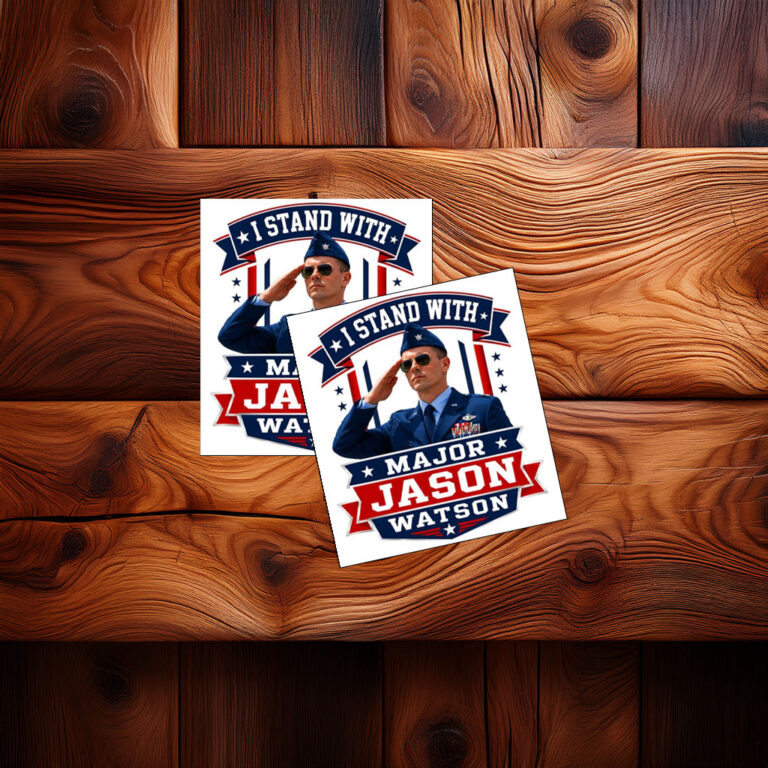 I Stand With Major Jason Watson Patriotic Veteran Sticker