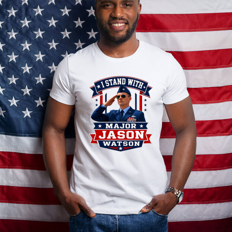 I Stand With Major Jason Watson Patriotic Veteran T-Shirt