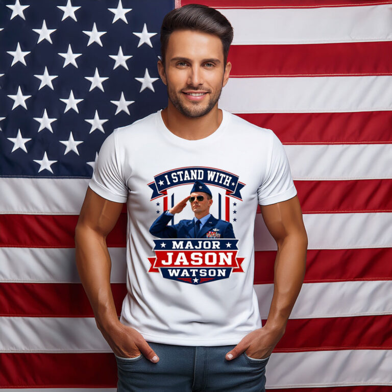I Stand With Major Jason Watson Patriotic Veteran T-Shirt