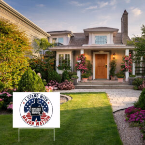 I Stand With Major Watson 2026 Yard Sign