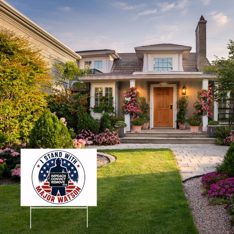 I Stand With Major Watson 2026 Yard Sign