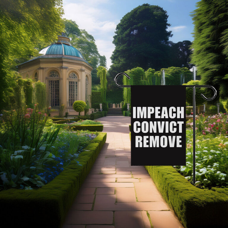 Impeach Convict Remove 2026 Garden Flag