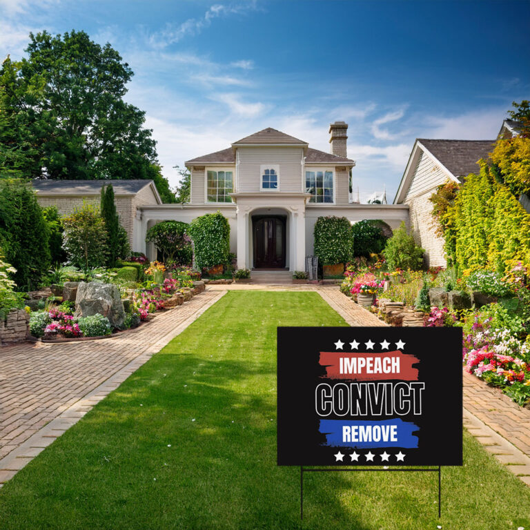 Impeach Convict Remove — Anti Trump Yard Sign