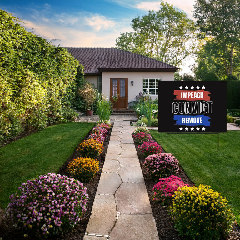 Impeach Convict Remove — Anti Trump Yard Sign