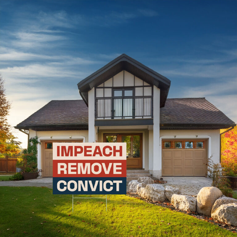 Impeach Remove Convict Yard Sign - Anti-Trump Yard Sign