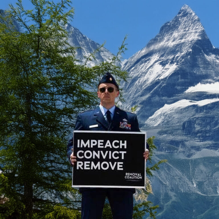 Major Jason Watson Protest Sign