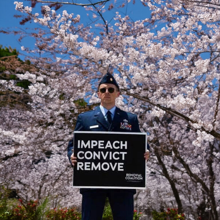 Major Jason Watson Protest Sign