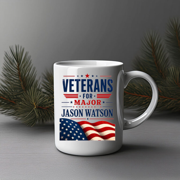 Veterans For Major Jason Watson Patriotic American Flag Mug