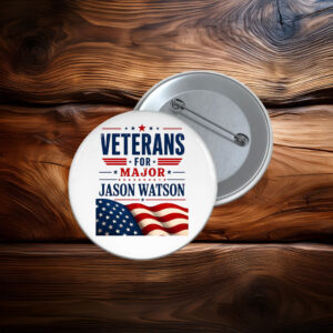 Veterans For Major Jason Watson Patriotic American Flag Pin