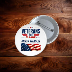 Veterans For Major Jason Watson Patriotic American Flag Pin