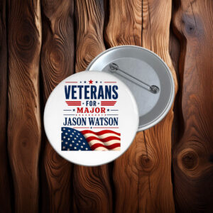 Veterans For Major Jason Watson Patriotic American Flag Pin