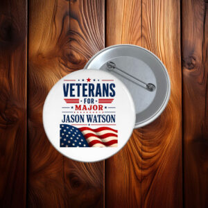 Veterans For Major Jason Watson Patriotic American Flag Pin