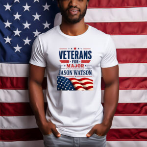 Veterans For Major Jason Watson Patriotic American Flag T-Shirt