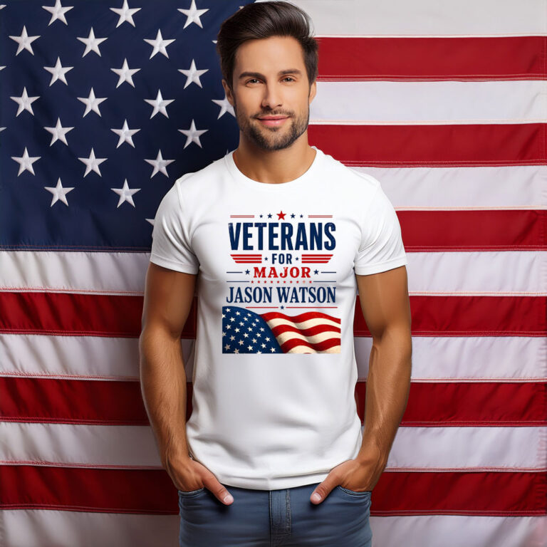 Veterans For Major Jason Watson Patriotic American Flag T-Shirt