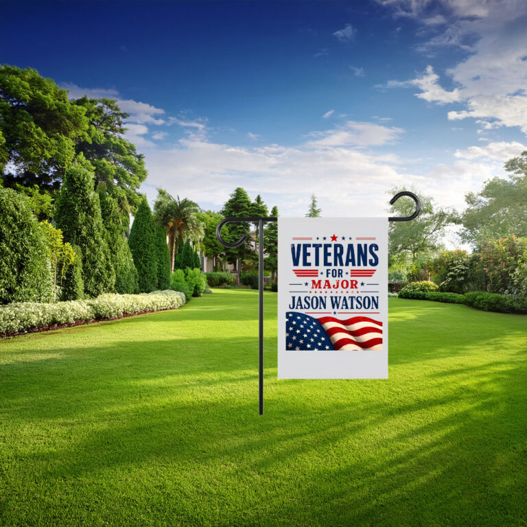 Veterans For Major Jason Watson Patriotic American Flag