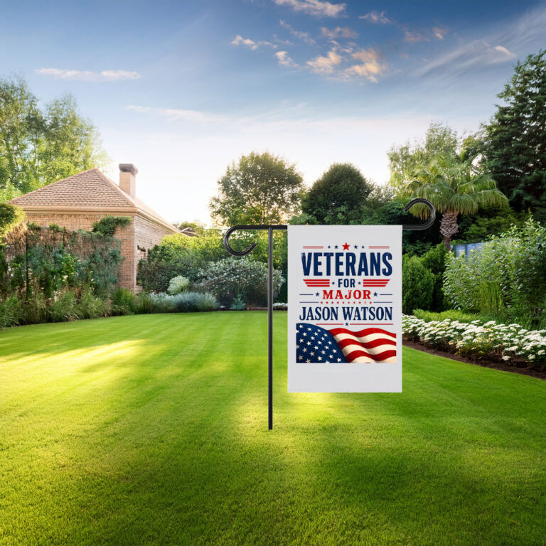 Veterans For Major Jason Watson Patriotic American Flag